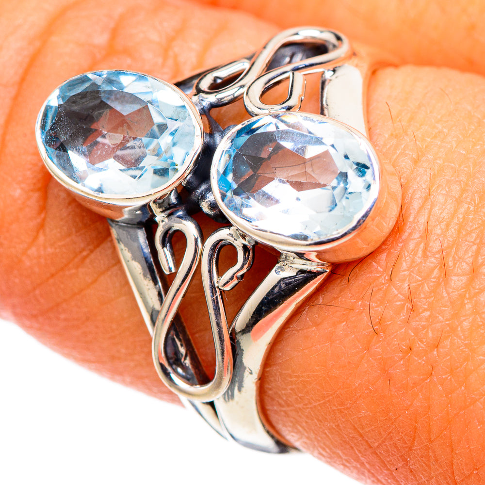 Blue Topaz Rings handcrafted by Anasilvercos - RING105438
