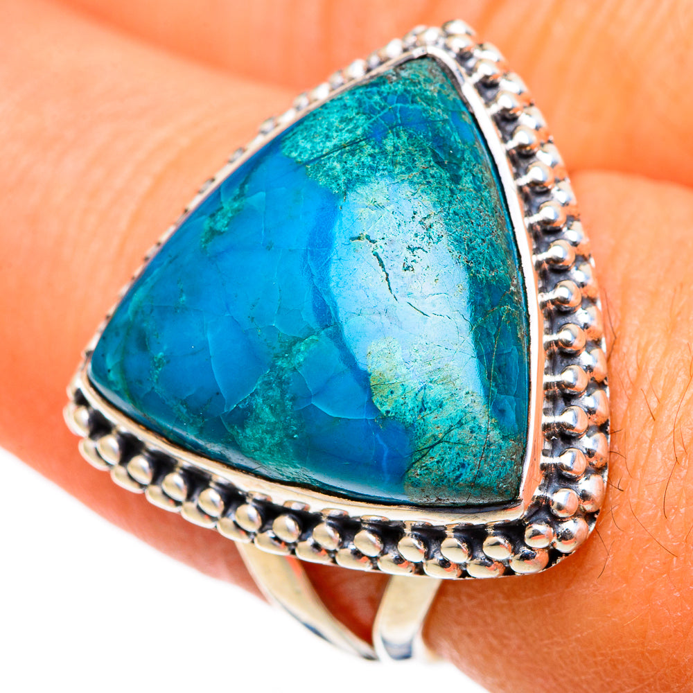 Chrysocolla Rings handcrafted by Anasilvercos - RING105440