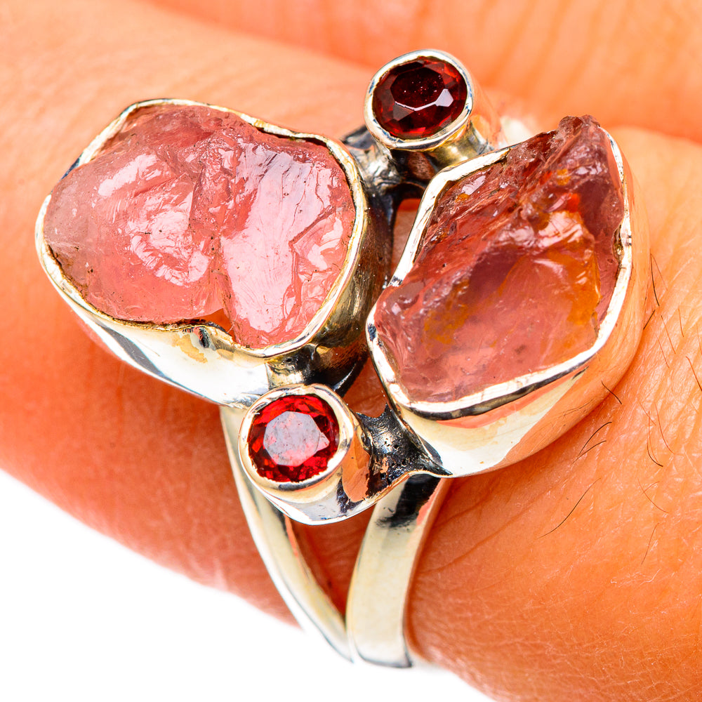 Rose Quartz Rings handcrafted by Anasilvercos - RING105458