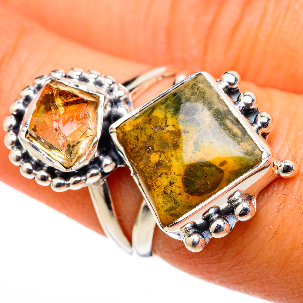 Ocean Jasper Rings handcrafted by Anasilvercos - RING105473