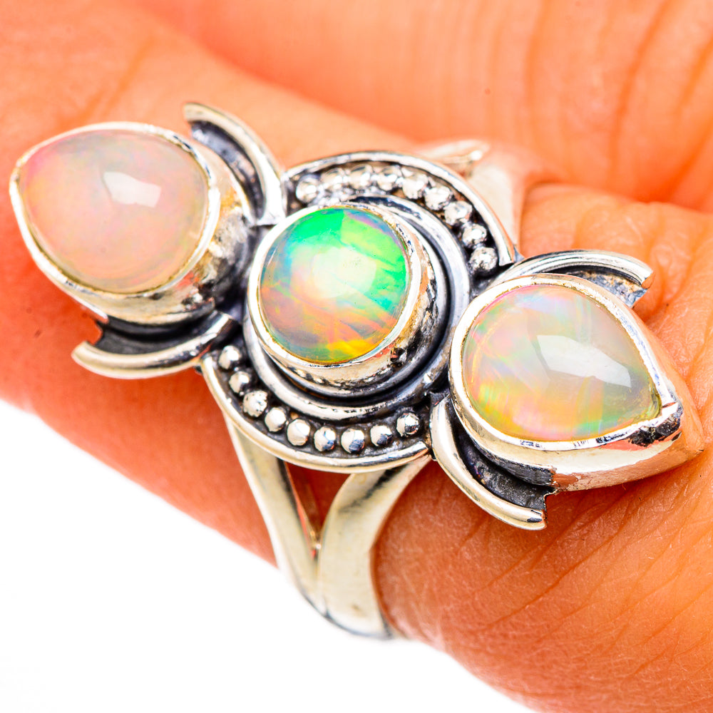 Ethiopian Opal Rings handcrafted by Anasilvercos - RING105474