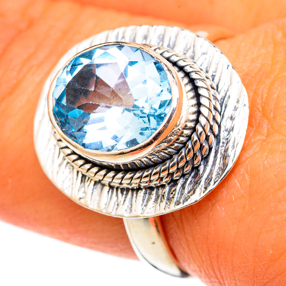 Blue Topaz Rings handcrafted by Anasilvercos - RING105483