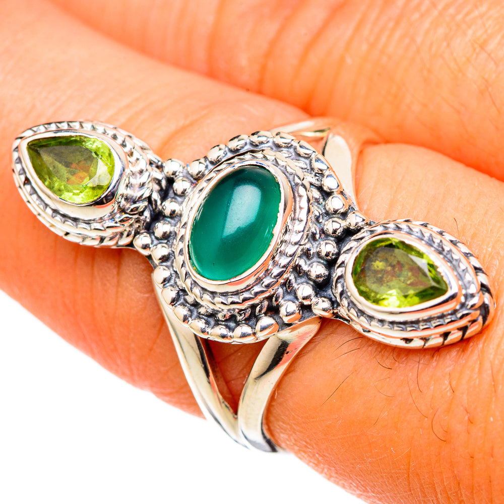 Green Onyx Rings handcrafted by Anasilvercos - RING105486