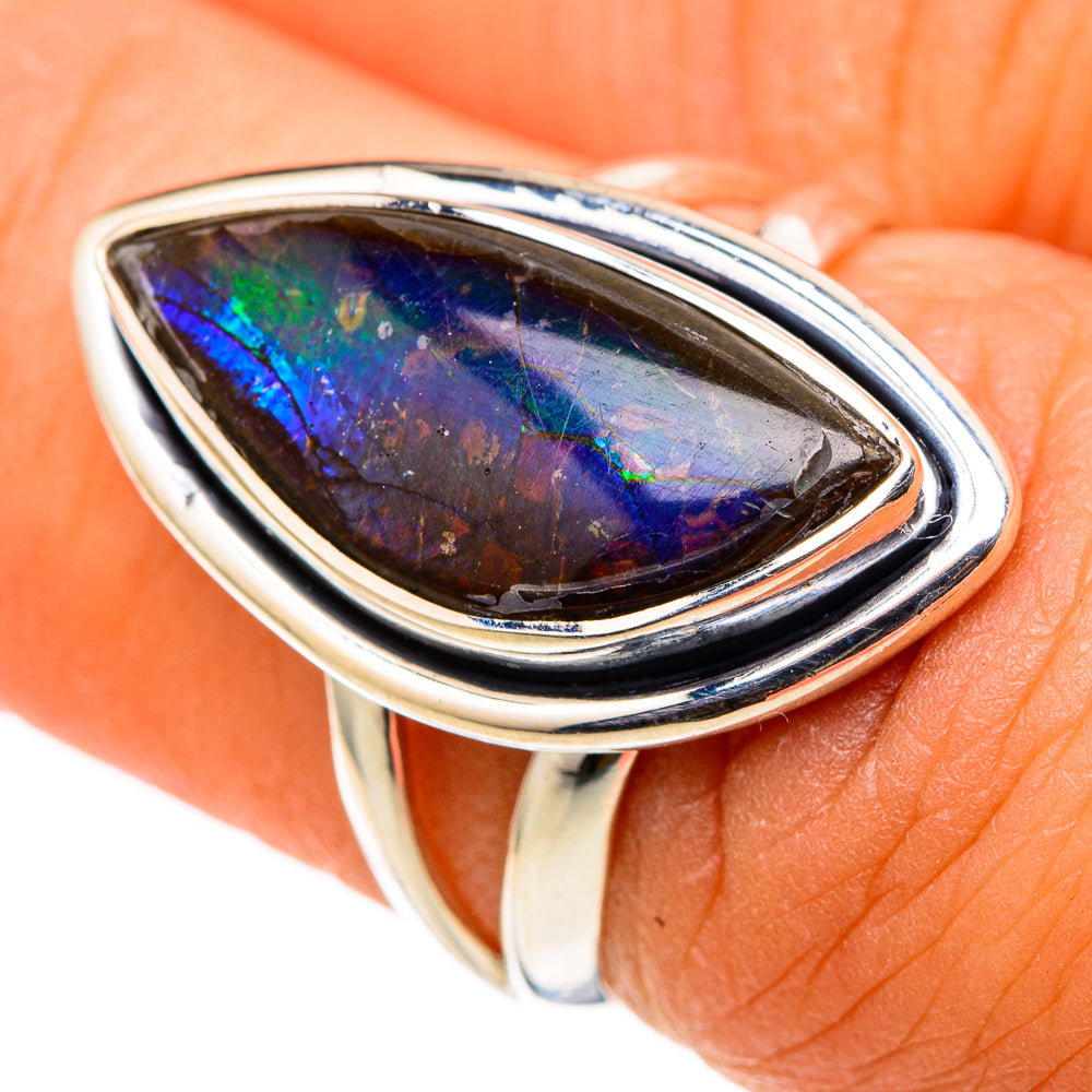 Ammolite Rings handcrafted by Anasilvercos - RING105512