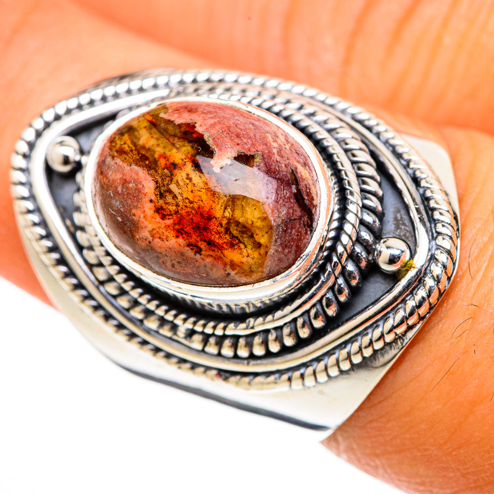 Mexican Fire Opal Rings handcrafted by Anasilvercos - RING105514