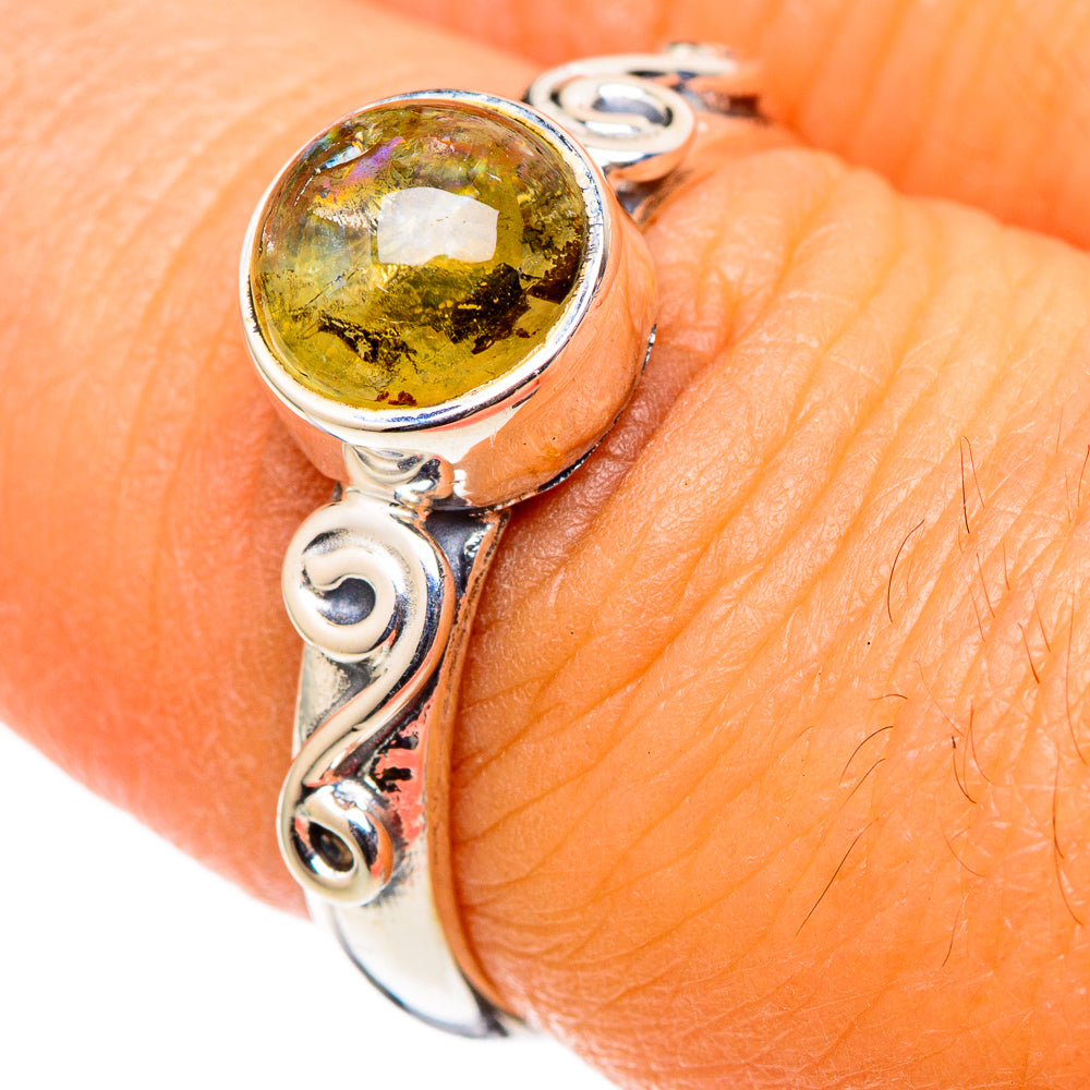 Green Tourmaline Rings handcrafted by Anasilvercos - RING105525