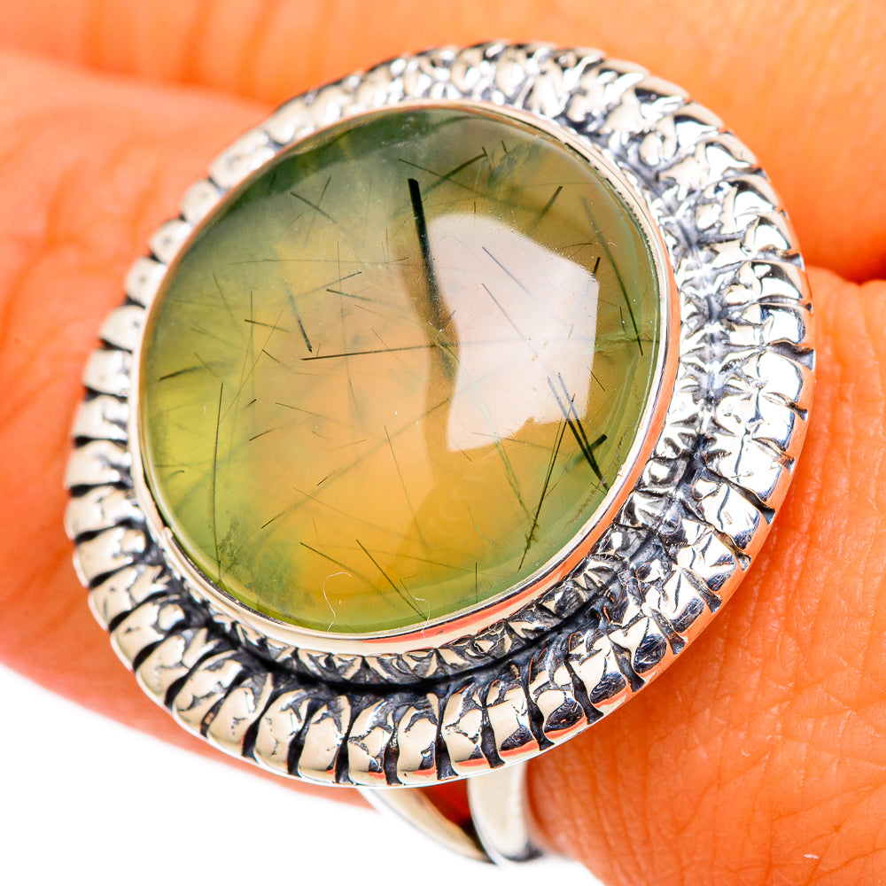 Prehnite Rings handcrafted by Anasilvercos - RING105526