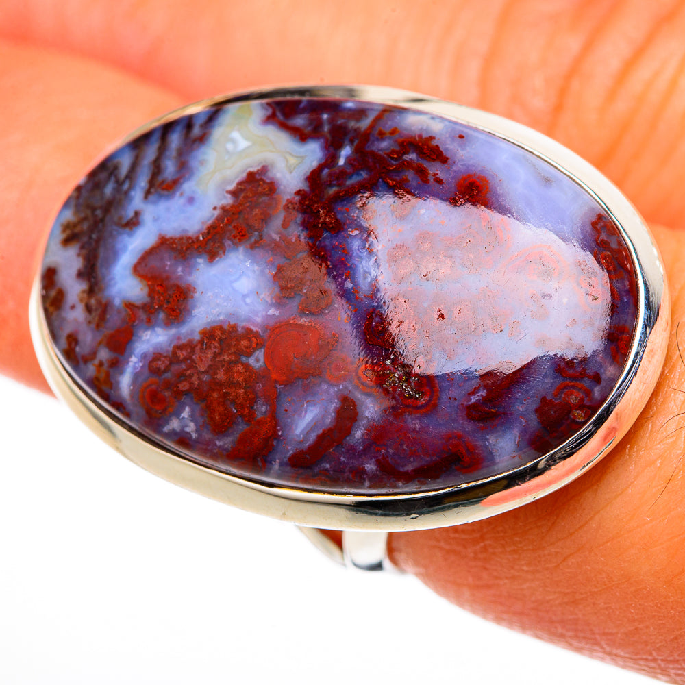 Plume Agate Rings handcrafted by Anasilvercos - RING105539
