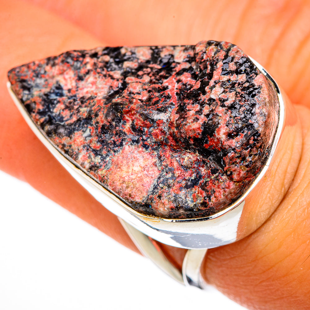 Fireworks Obsidian Rings handcrafted by Anasilvercos - RING105540