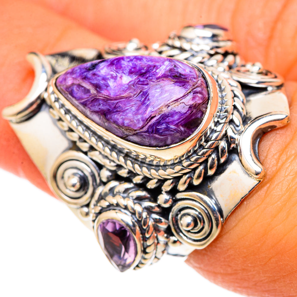 Charoite Rings handcrafted by Anasilvercos - RING105552