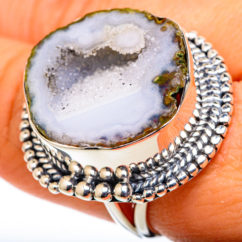 Coconut Geode Druzy Rings handcrafted by Anasilvercos - RING105557