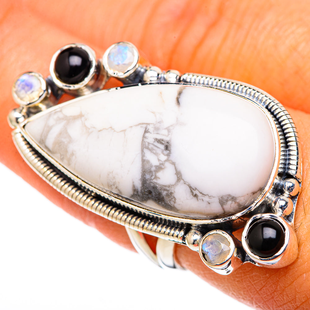 Howlite Rings handcrafted by Anasilvercos - RING105558