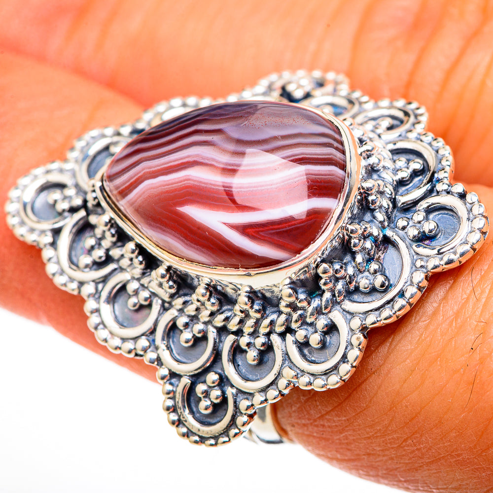 Botswana Agate Rings handcrafted by Anasilvercos - RING105591