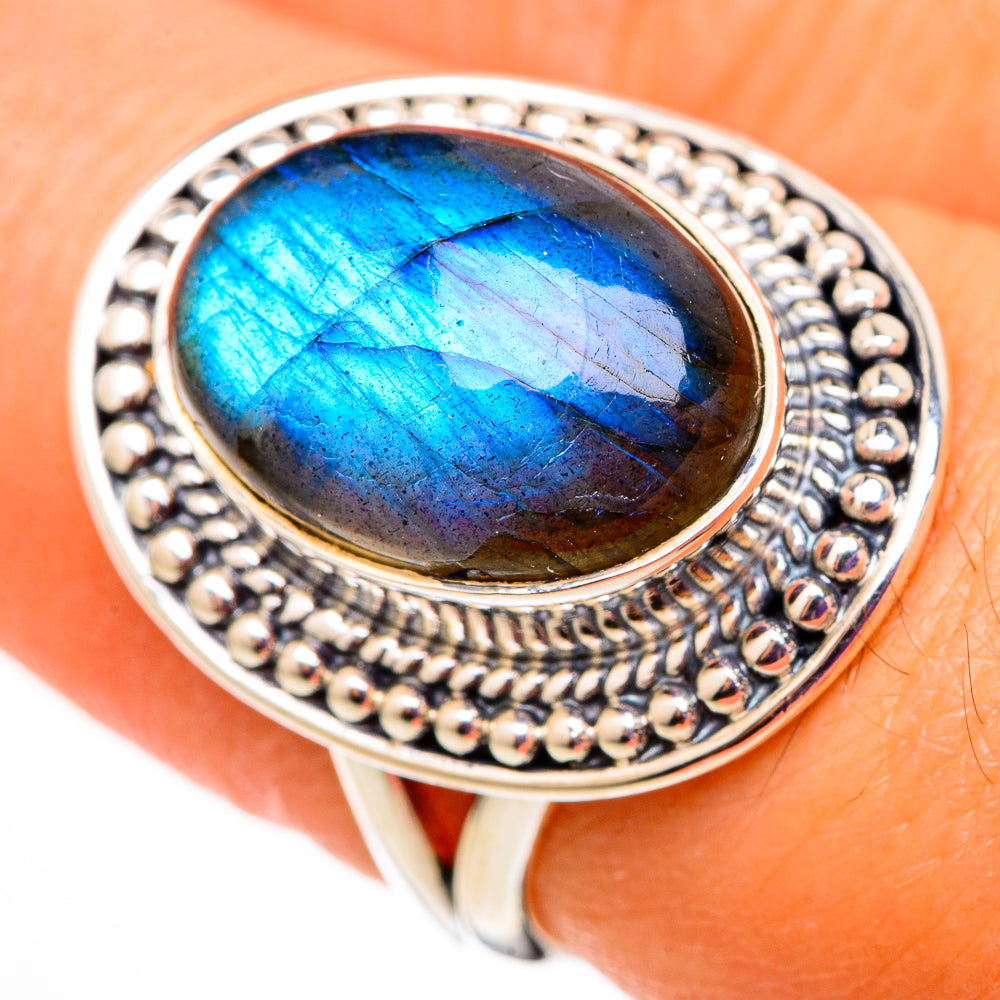 Labradorite Rings handcrafted by Anasilvercos - RING105621