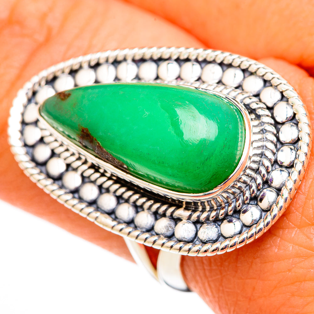 Chrysoprase Rings handcrafted by Anasilvercos - RING105624