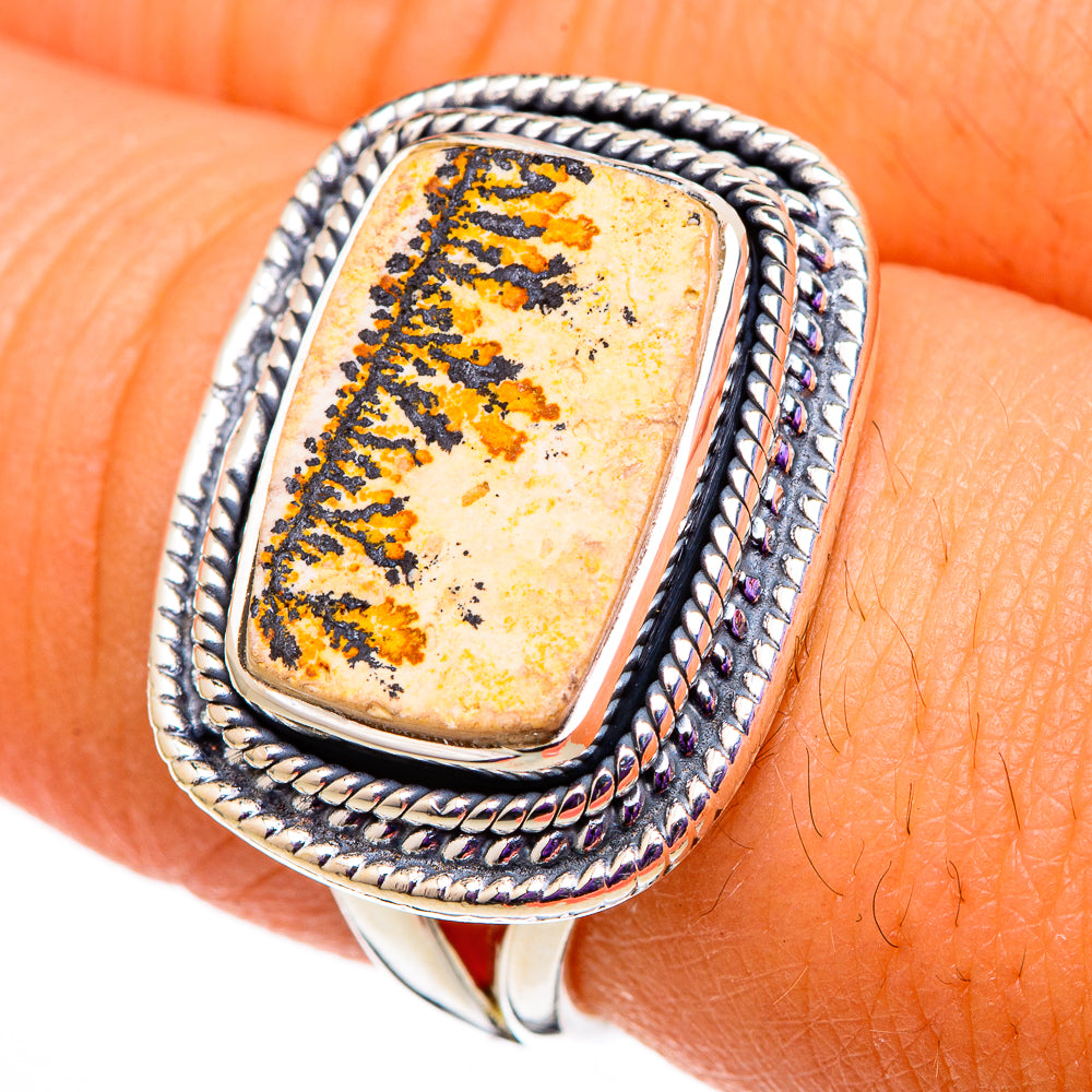 Germany Psilomelane Dendrite Rings handcrafted by Anasilvercos - RING105629