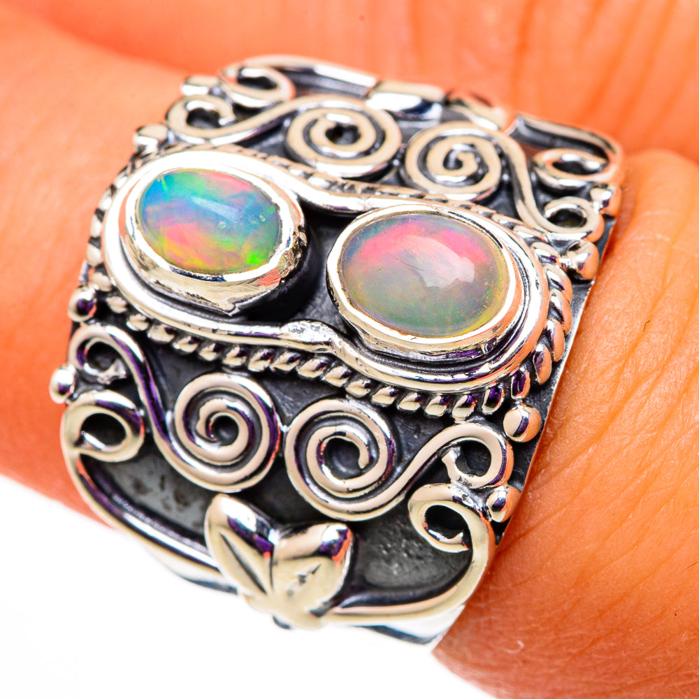 Ethiopian Opal Rings handcrafted by Anasilvercos - RING105650