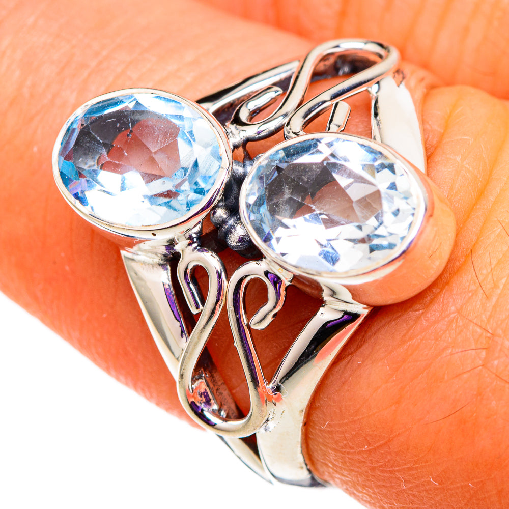 Blue Topaz Rings handcrafted by Anasilvercos - RING105654