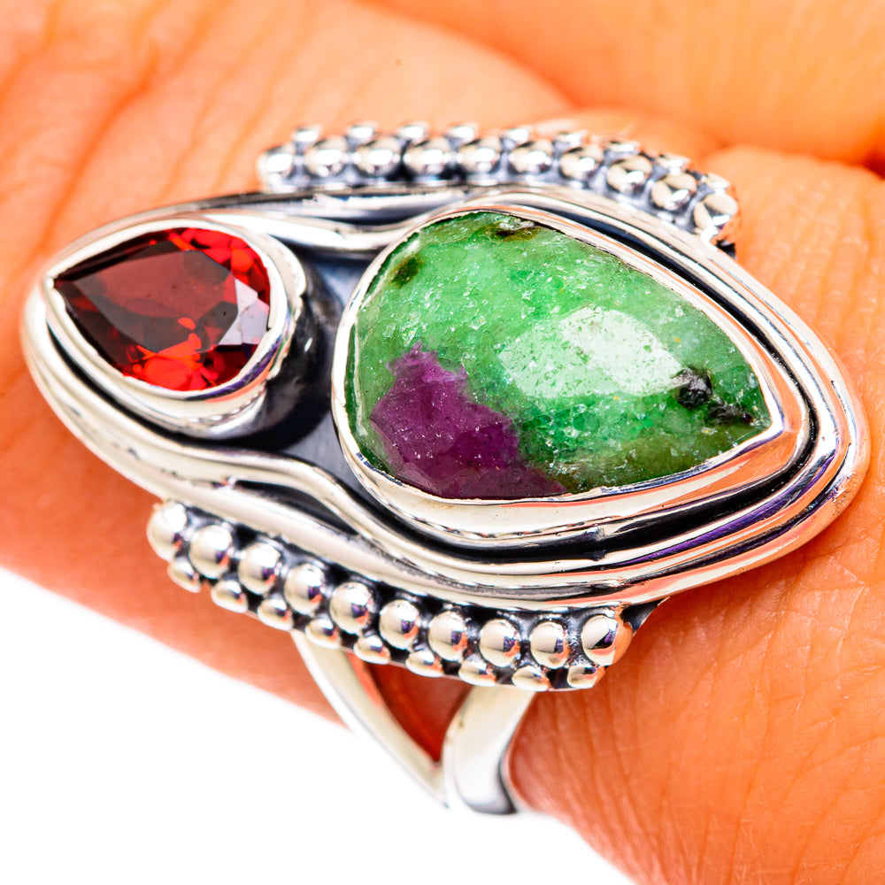 Ruby Zoisite, Garnet Rings handcrafted by Anasilvercos - RING105660
