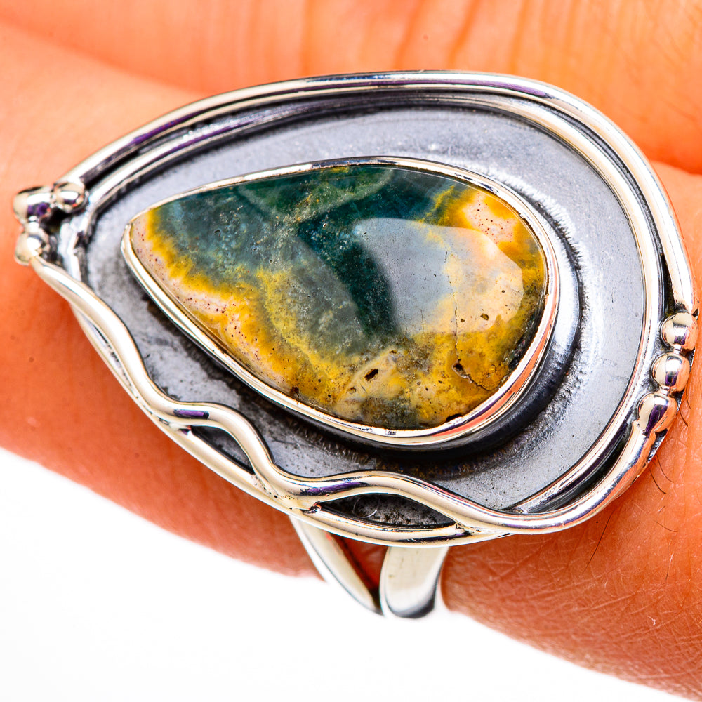 Ocean Jasper Rings handcrafted by Anasilvercos - RING105664