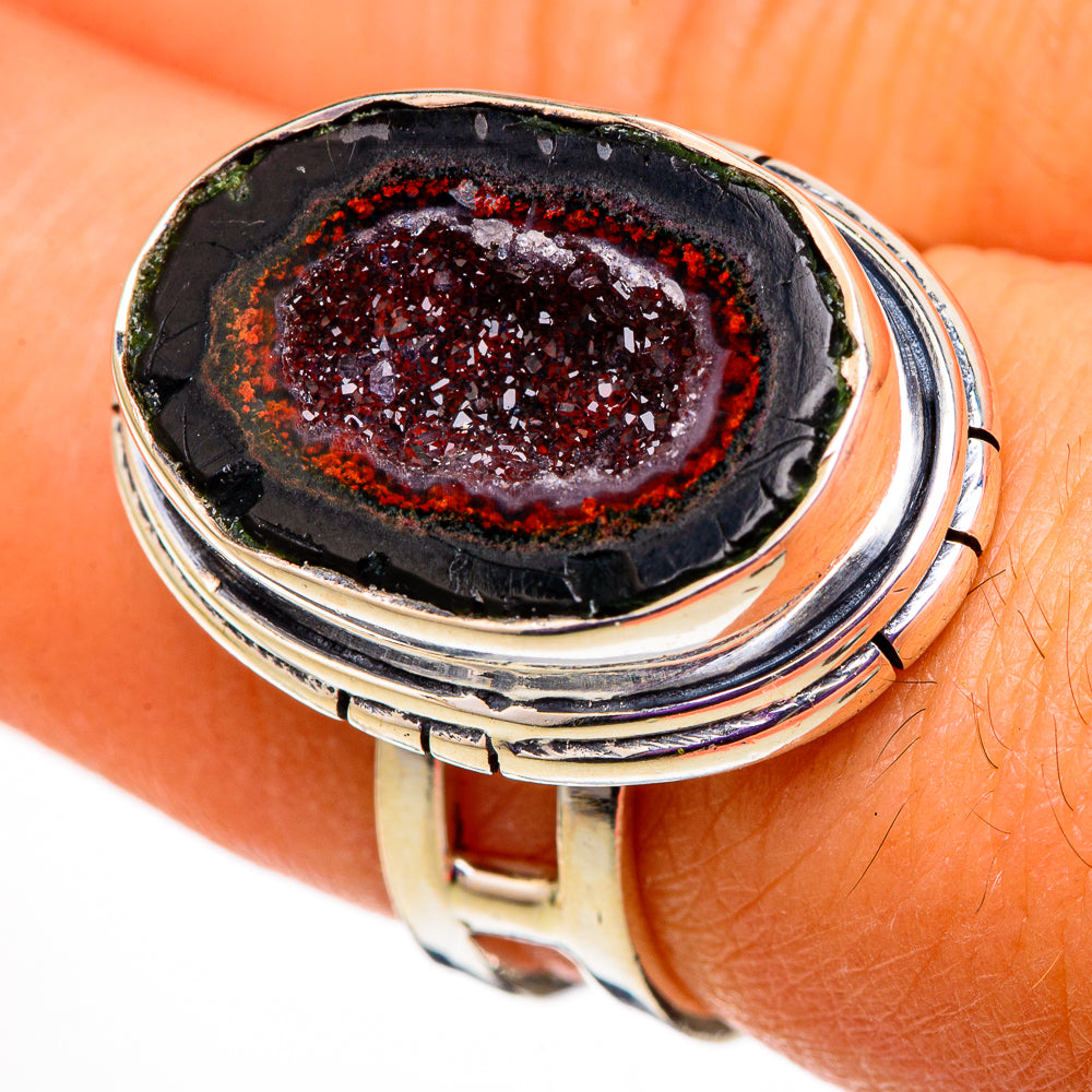 Coconut Geode Druzy Rings handcrafted by Anasilvercos - RING105666