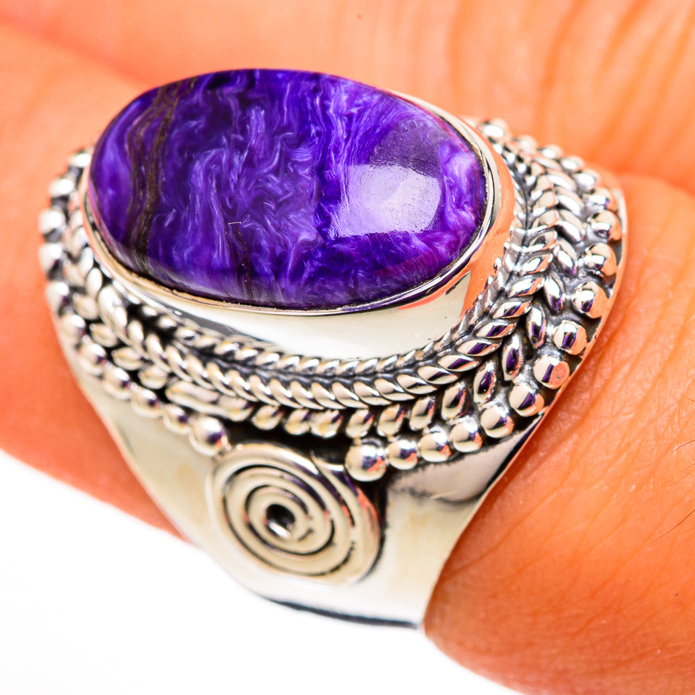 Charoite Rings handcrafted by Anasilvercos - RING105674