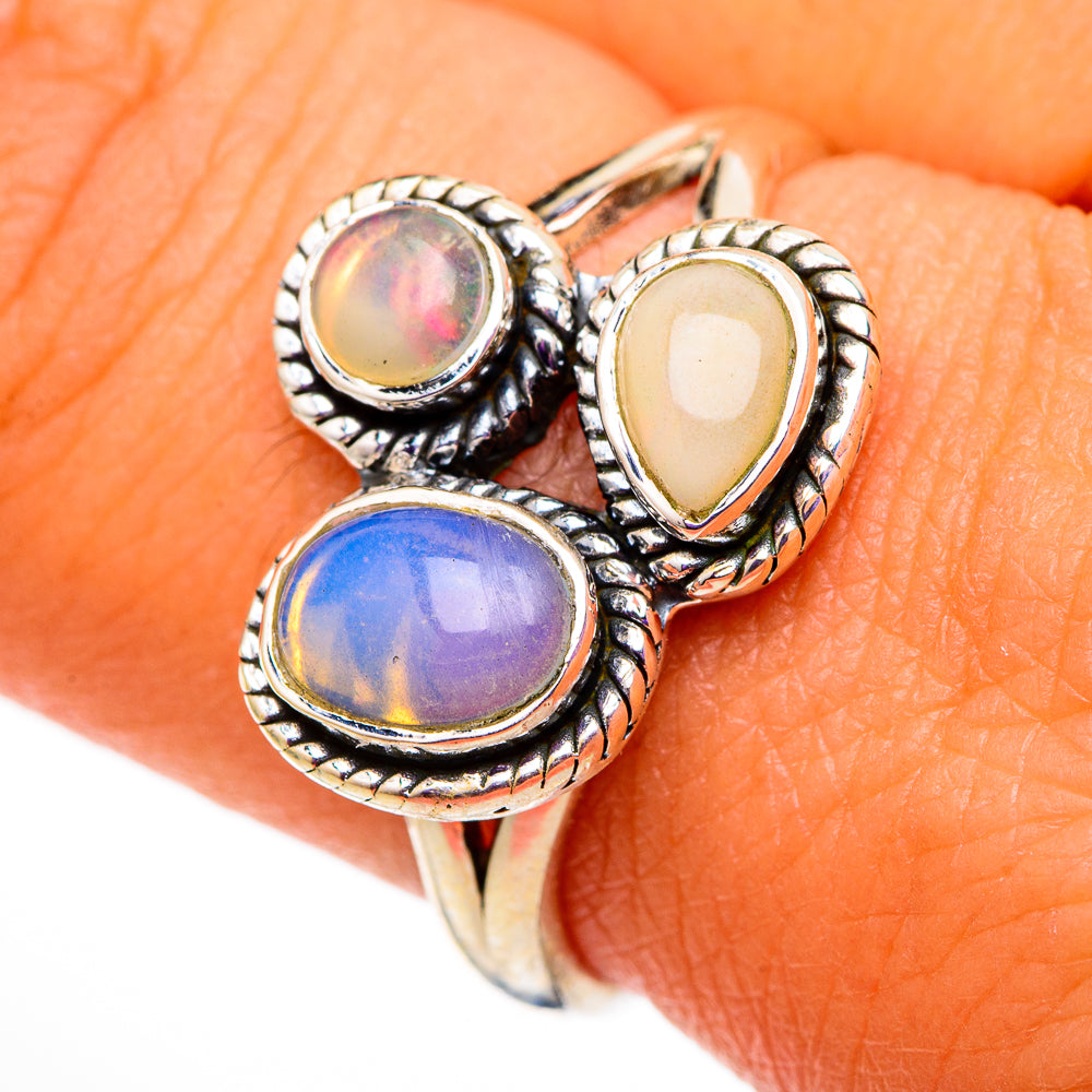 Ethiopian Opal Rings handcrafted by Anasilvercos - RING105684
