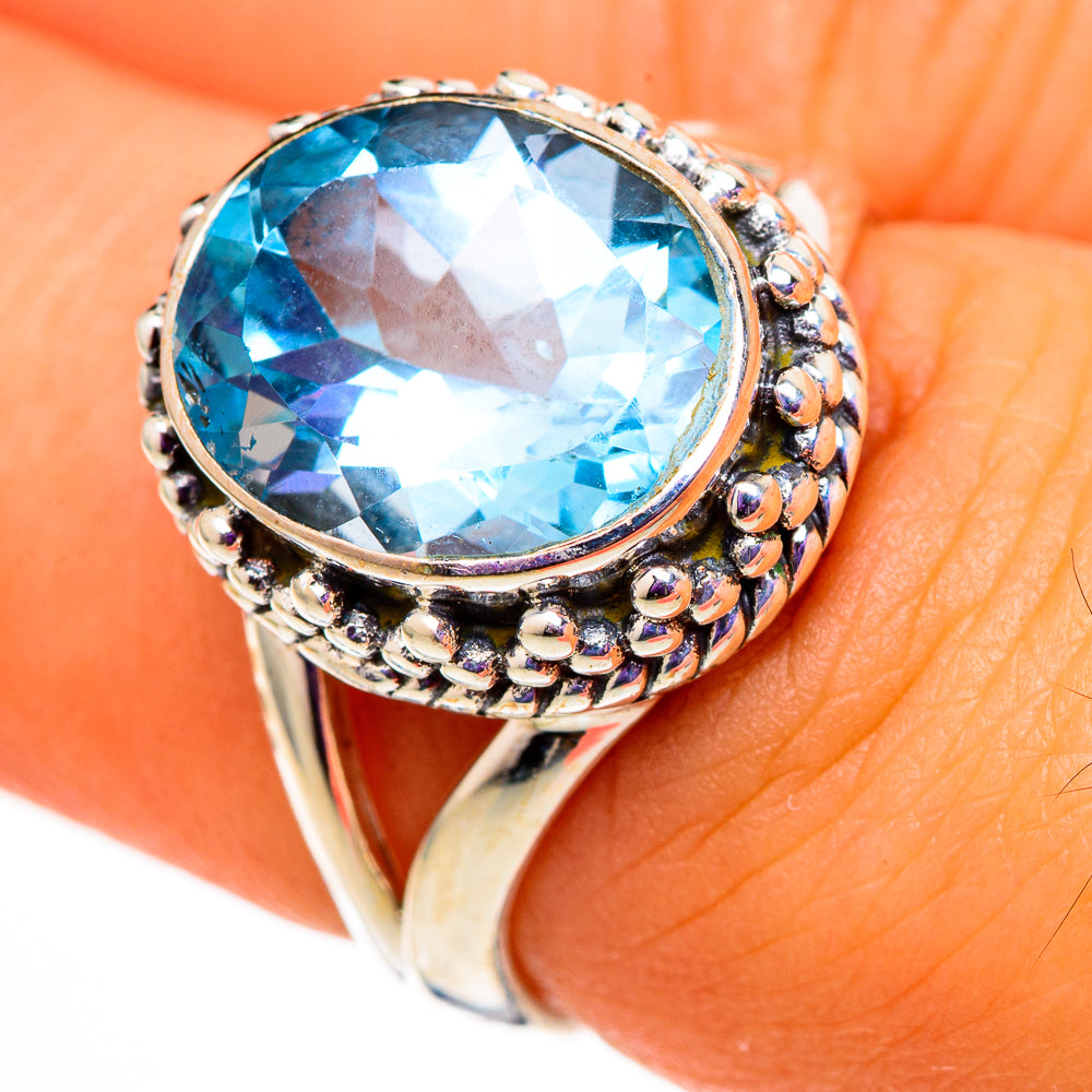 Blue Topaz Rings handcrafted by Anasilvercos - RING105688