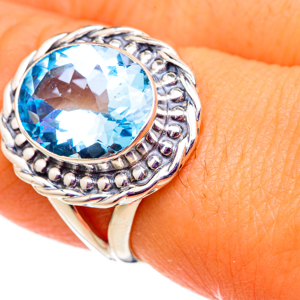 Blue Topaz Rings handcrafted by Anasilvercos - RING105691