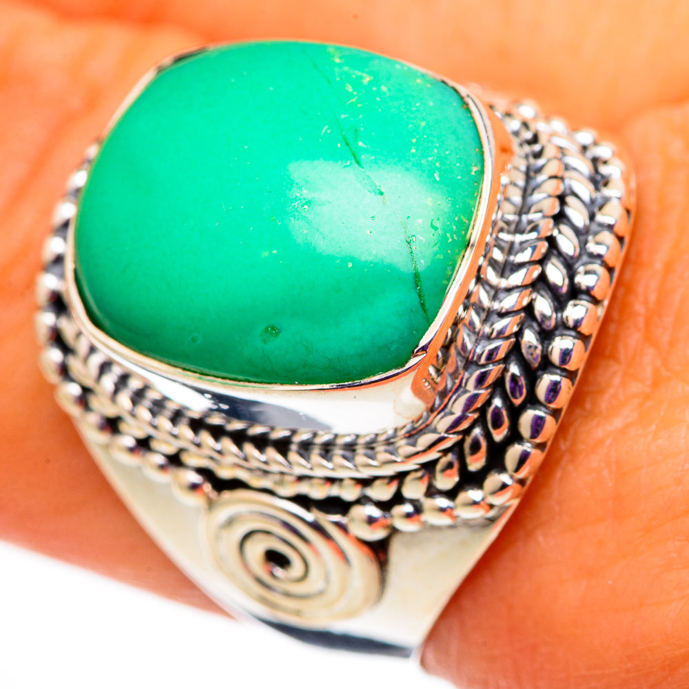 Chrysoprase Rings handcrafted by Anasilvercos - RING105695