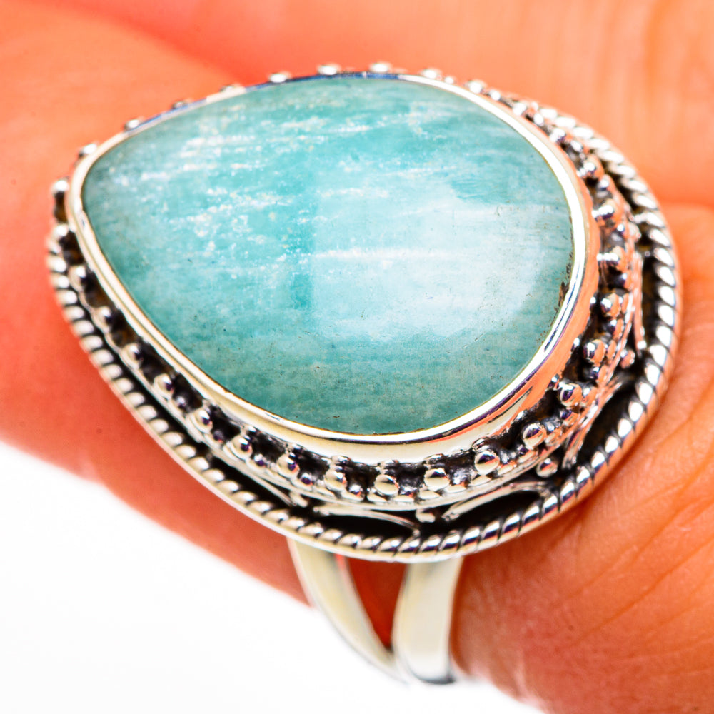 Amazonite Rings handcrafted by Anasilvercos - RING105698