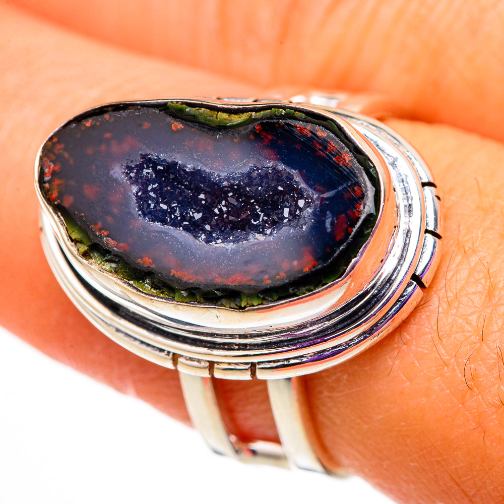 Coconut Geode Druzy Rings handcrafted by Anasilvercos - RING105701