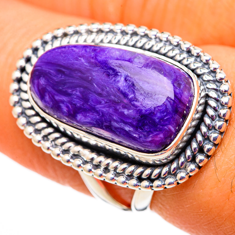 Charoite Rings handcrafted by Anasilvercos - RING105707