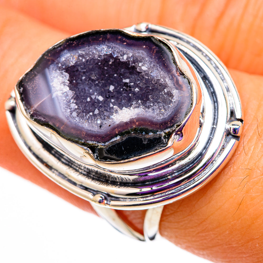 Coconut Geode Druzy Rings handcrafted by Anasilvercos - RING105711