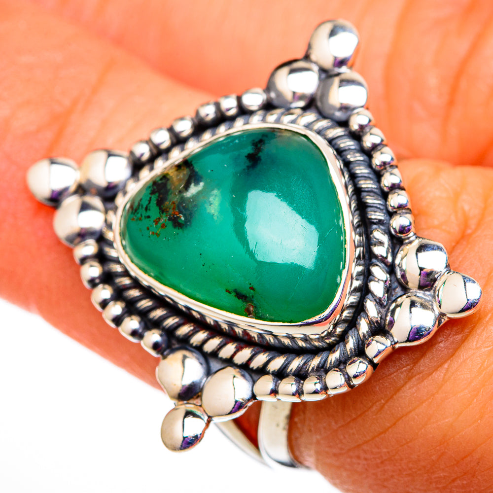 Chrysoprase Rings handcrafted by Anasilvercos - RING105723