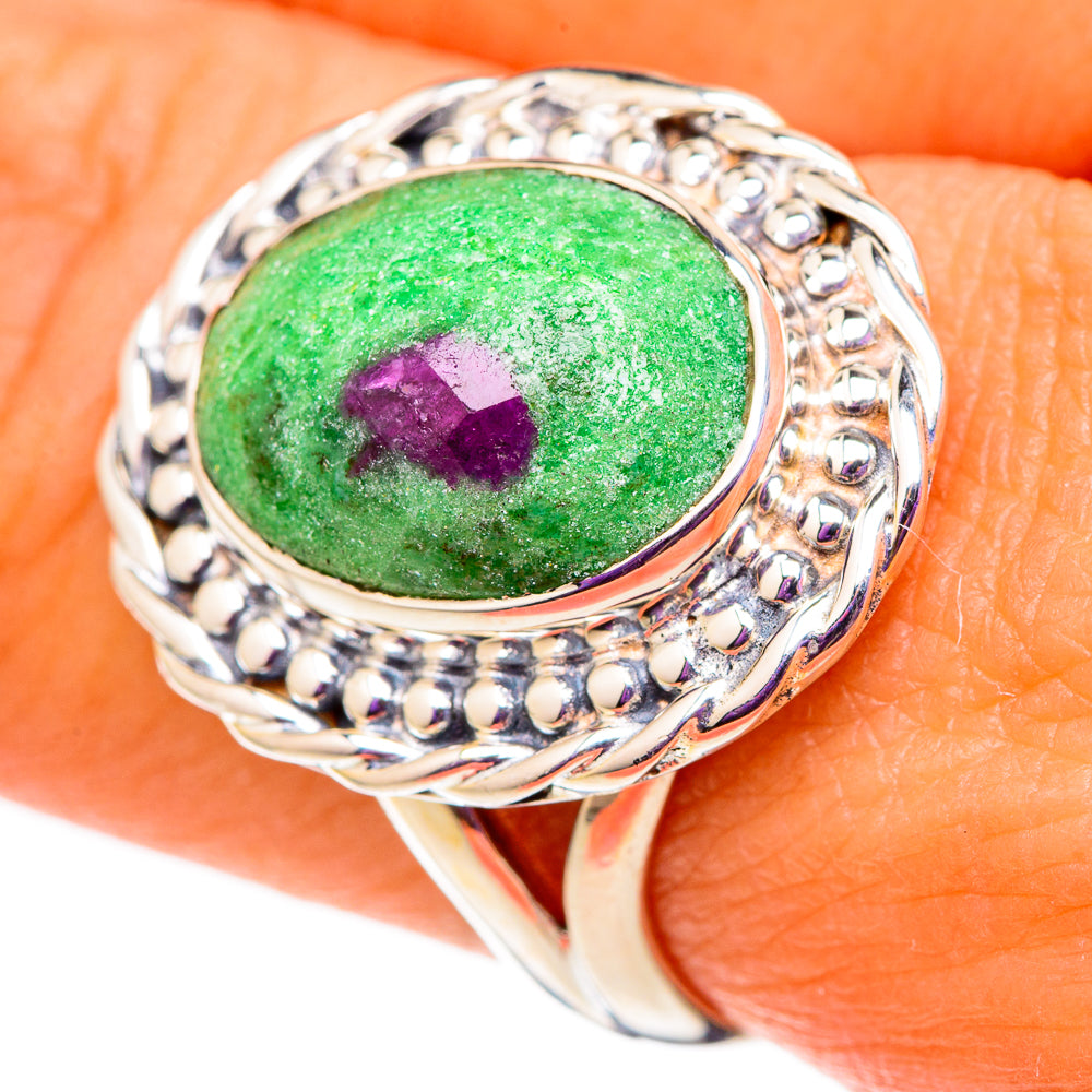 Ruby Zoisite Rings handcrafted by Anasilvercos - RING105725