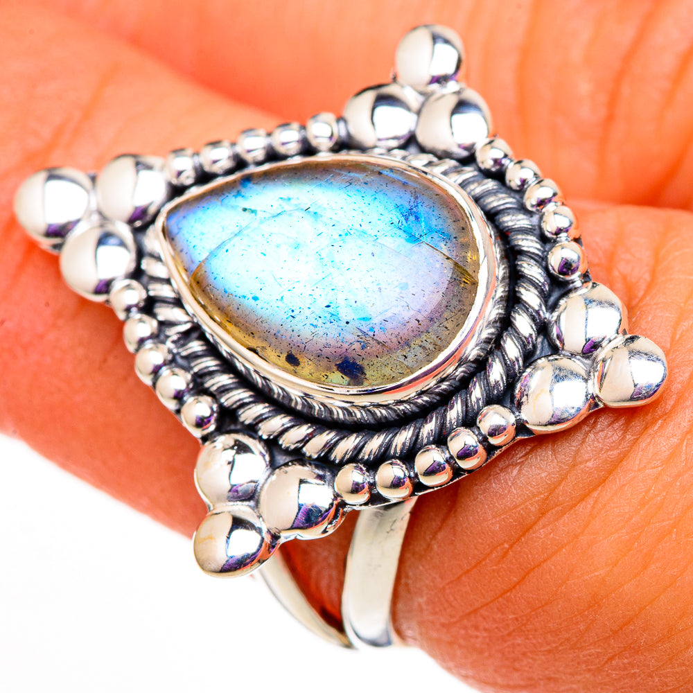 Labradorite Rings handcrafted by Anasilvercos - RING105744