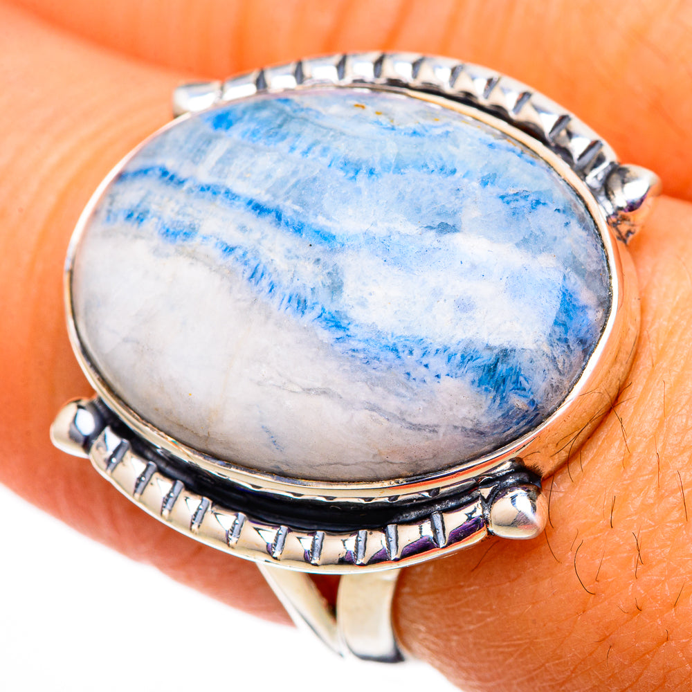 Blue Scheelite Rings handcrafted by Anasilvercos - RING105746