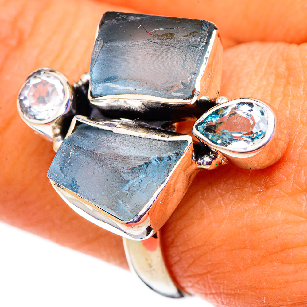 Aquamarine, Blue Topaz Rings handcrafted by Anasilvercos - RING105747