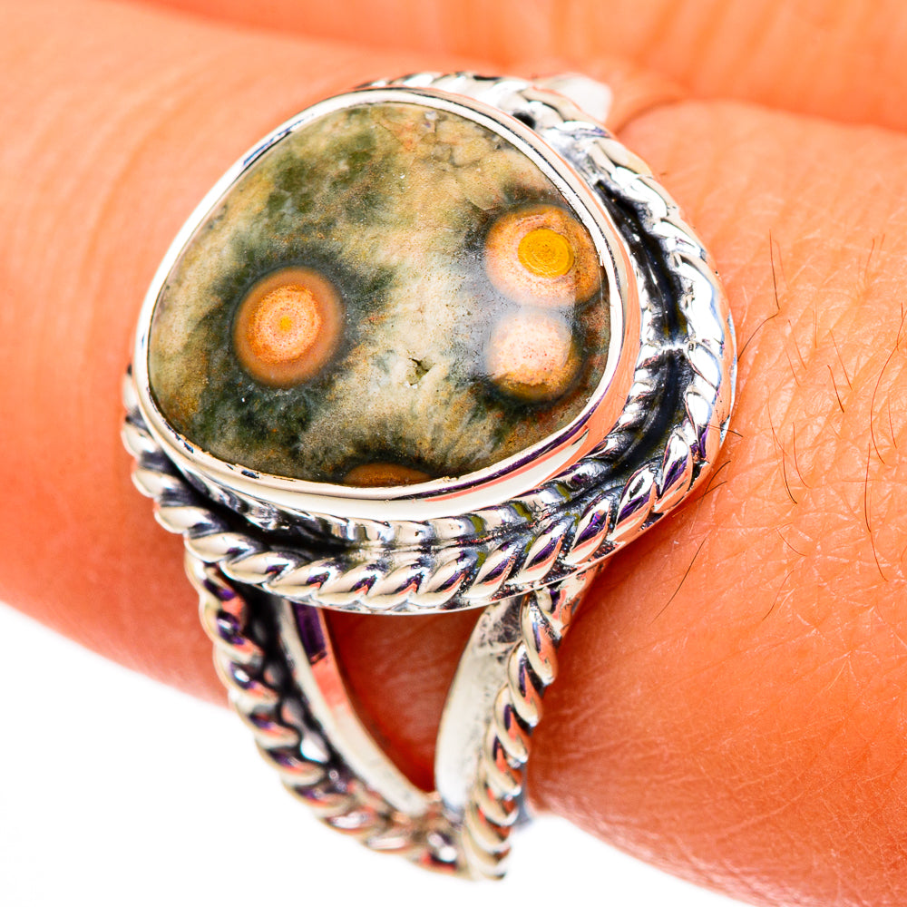 Ocean Jasper Rings handcrafted by Anasilvercos - RING105751
