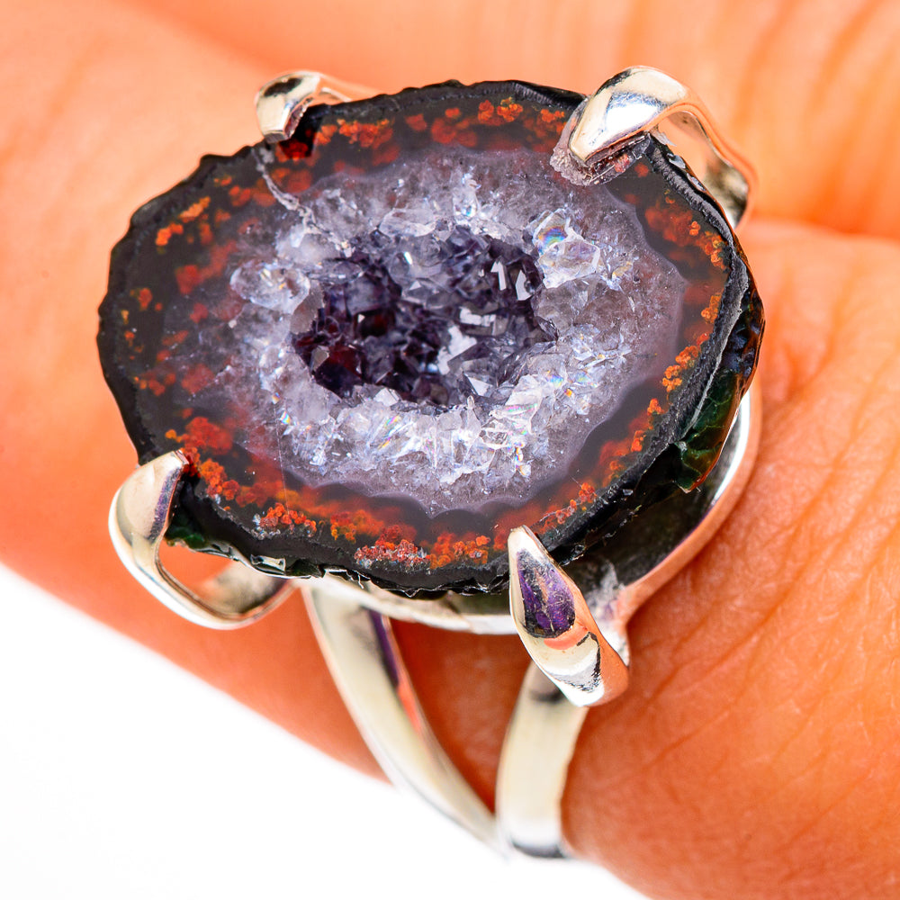 Coconut Geode Druzy Rings handcrafted by Anasilvercos - RING105758