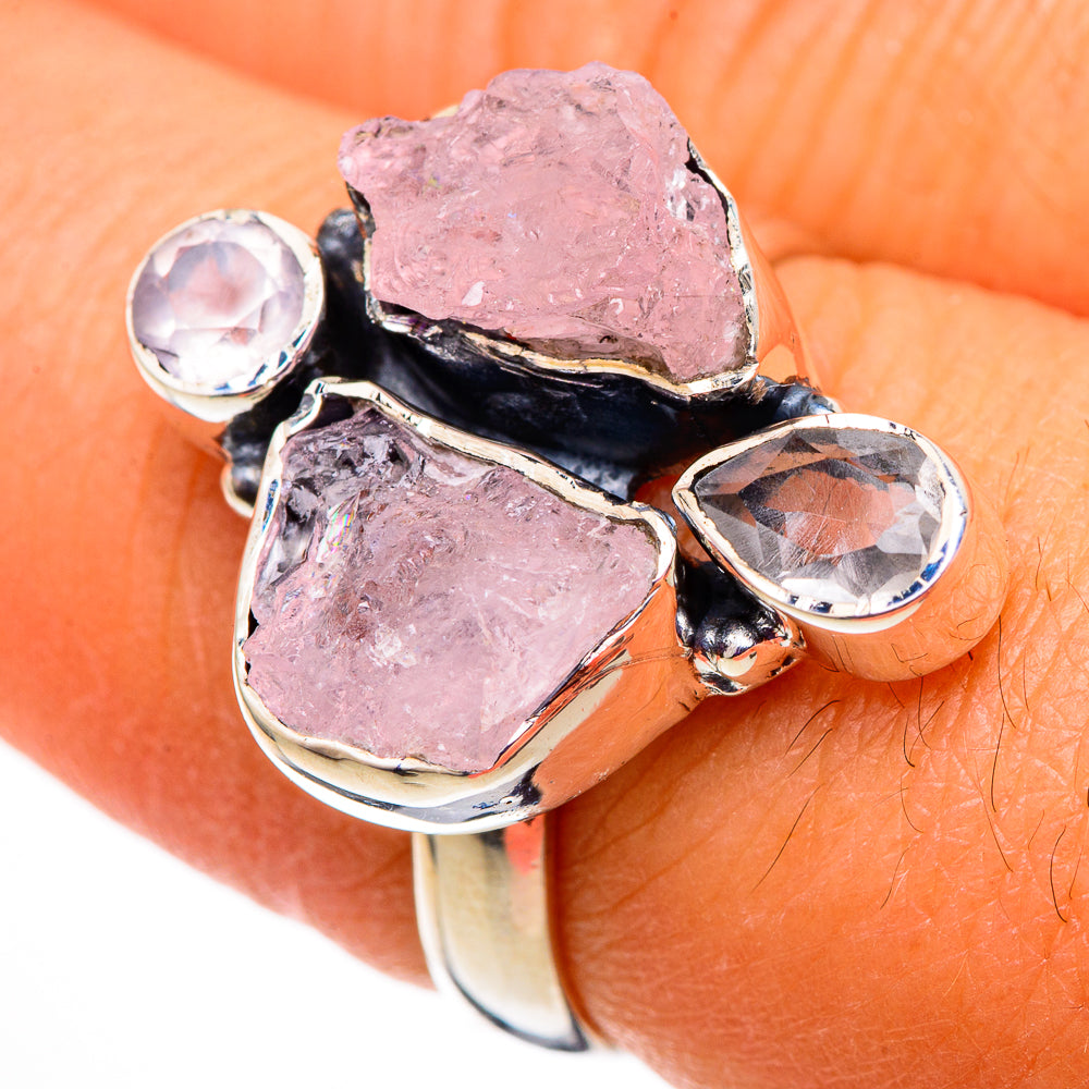 Rose Quartz Rings handcrafted by Anasilvercos - RING105761