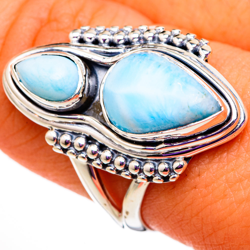 Larimar Rings handcrafted by Anasilvercos - RING105773