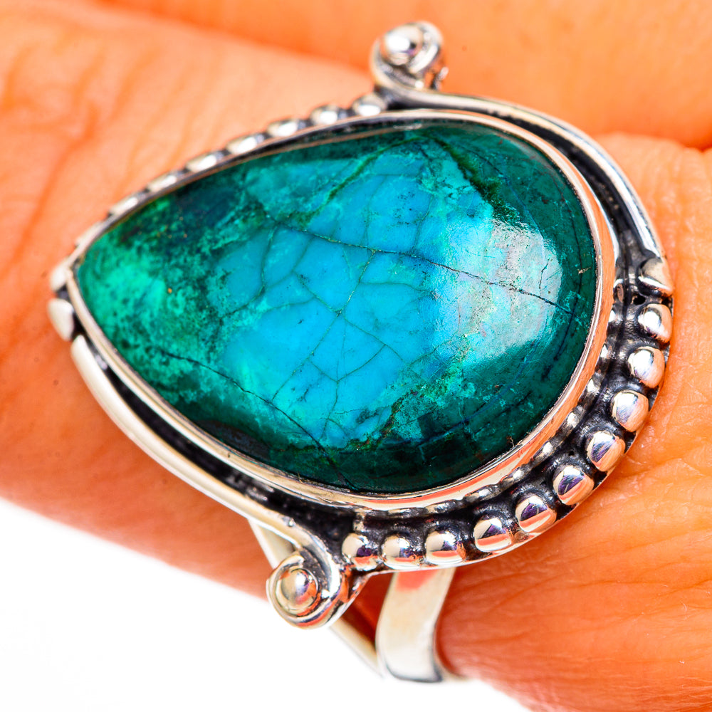 Chrysocolla Rings handcrafted by Anasilvercos - RING105776