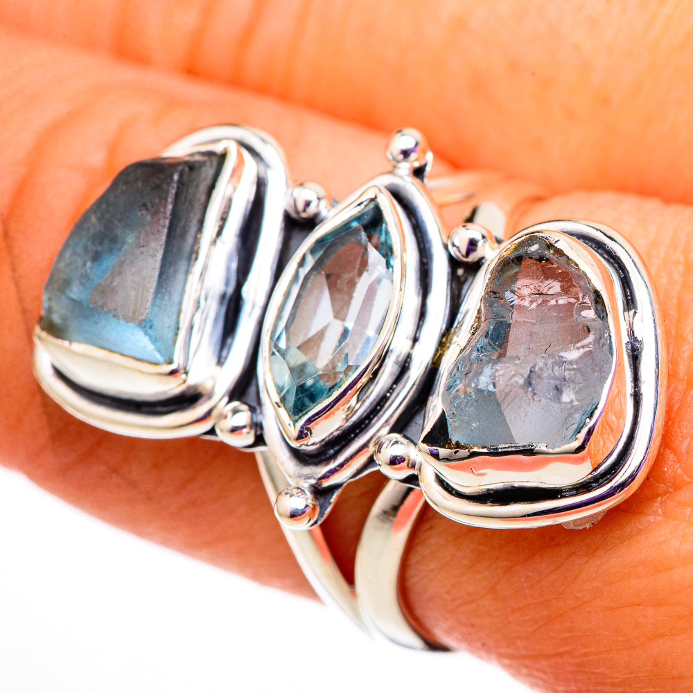 Aquamarine Rings handcrafted by Anasilvercos - RING105777