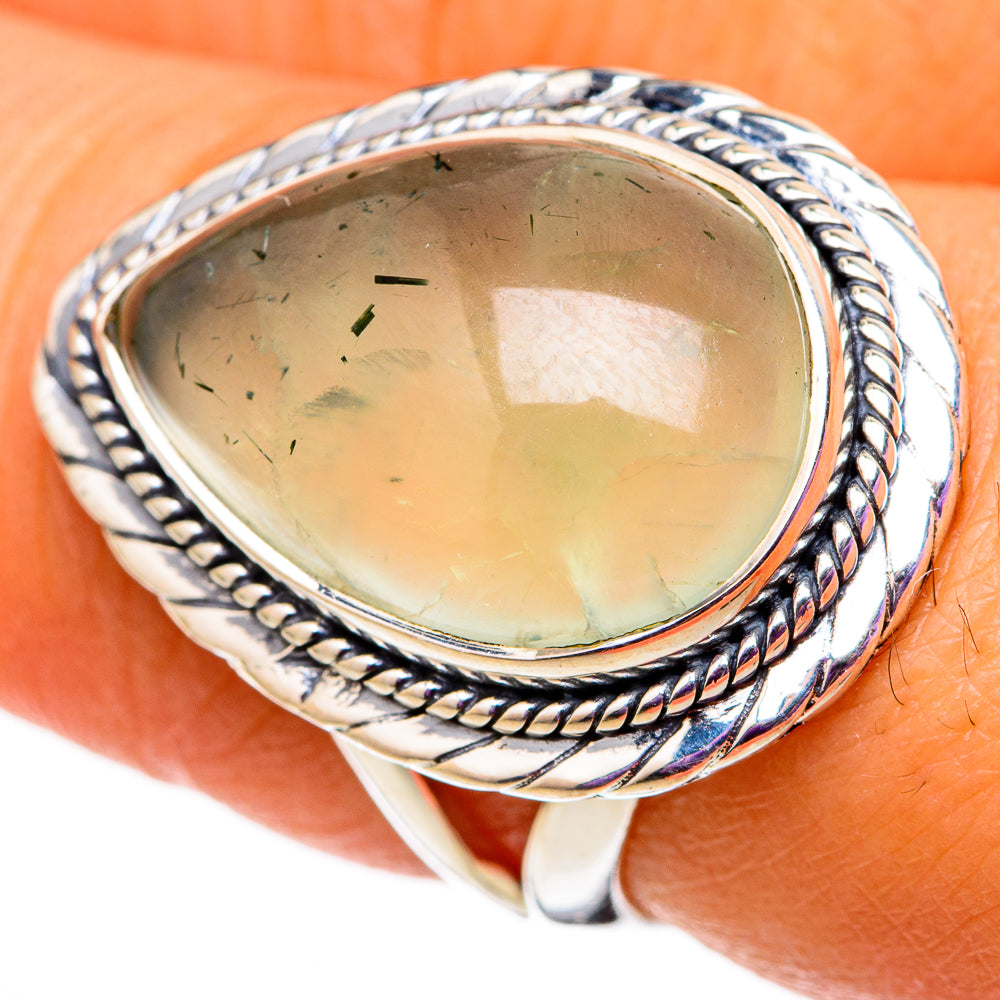Prehnite Rings handcrafted by Anasilvercos - RING105782