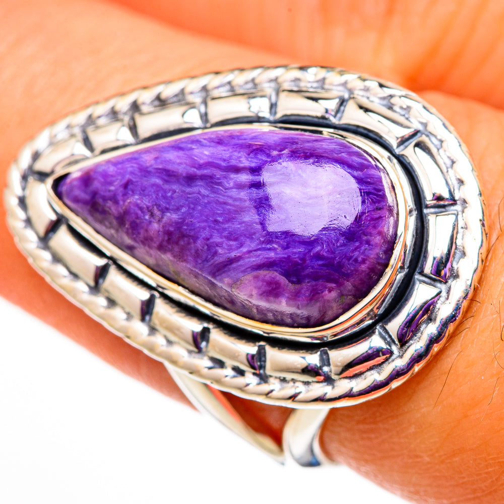 Charoite Rings handcrafted by Anasilvercos - RING105793