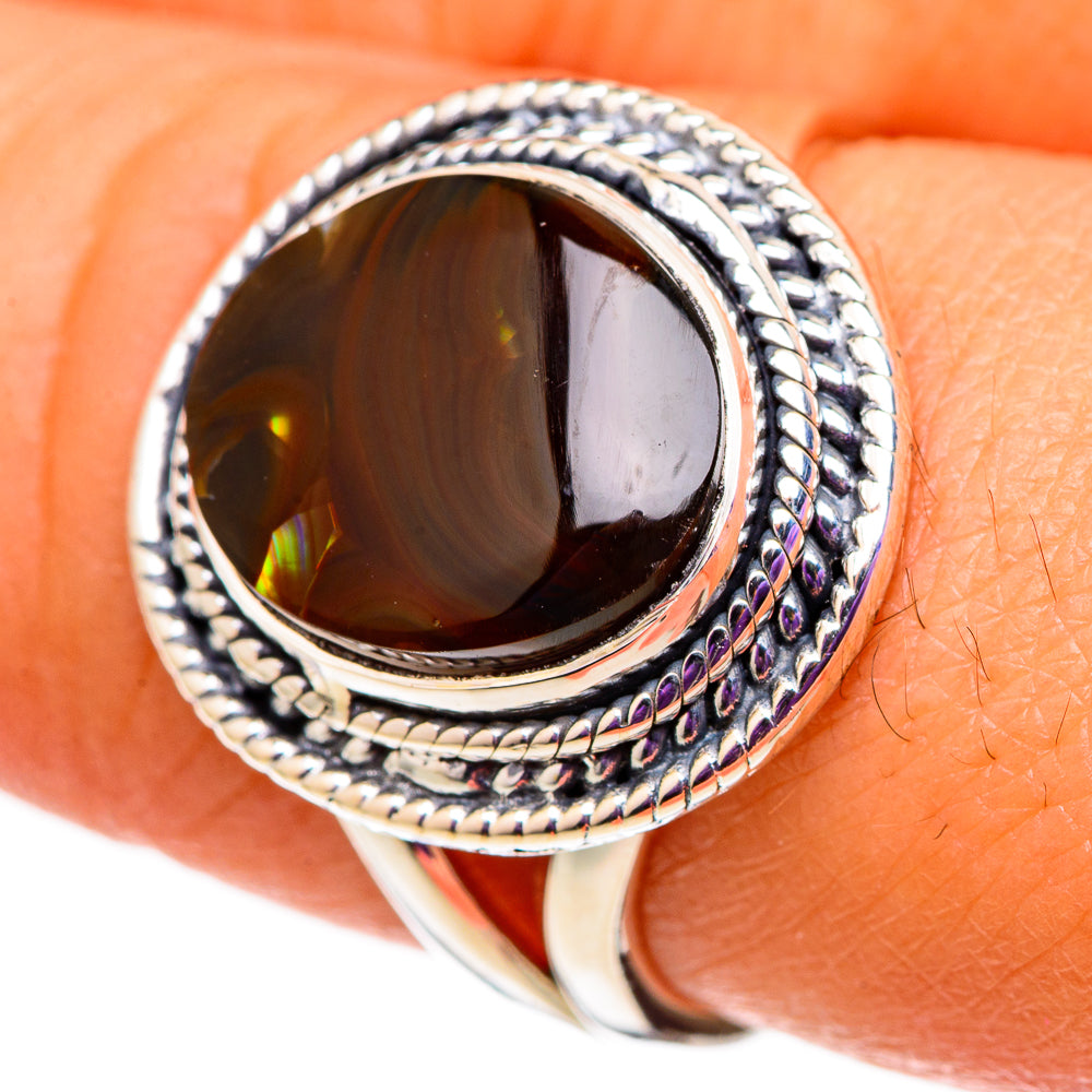 Mexican Fire Agate Rings handcrafted by Anasilvercos - RING105813