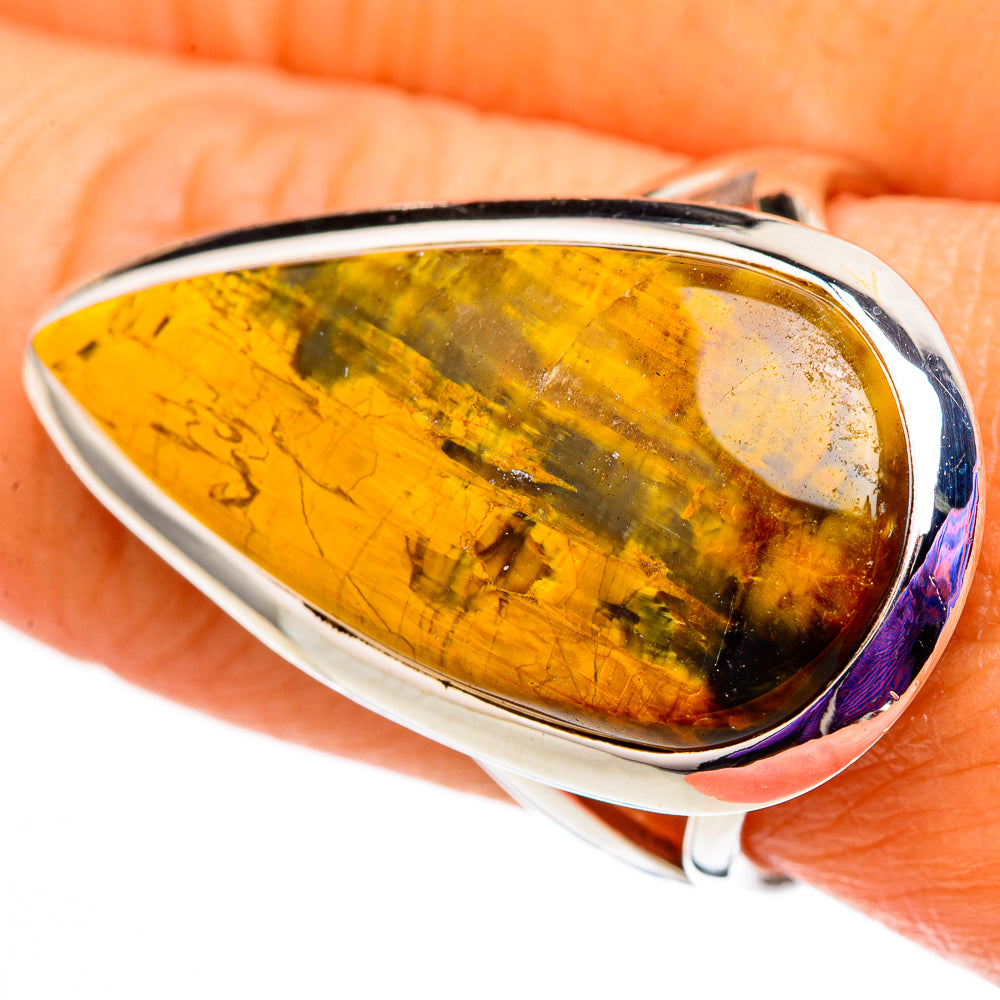 Golden Pietersite Rings handcrafted by Anasilvercos - RING105815