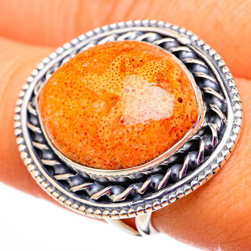 Sponge Coral Rings handcrafted by Anasilvercos - RING105820